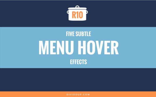 R10: Five Subtle Menu Hover Effects