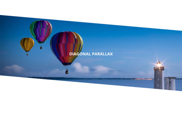 Diagonal Parallax Page Layout