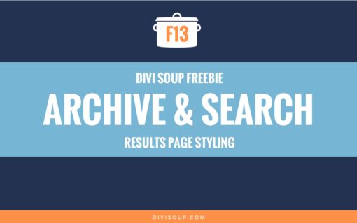 F13: Archive & Search Results Page Styling