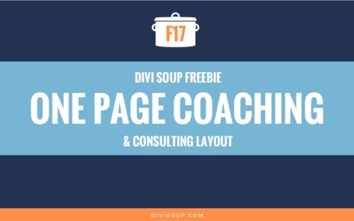F17: One Page Coaching & Consulting Layout