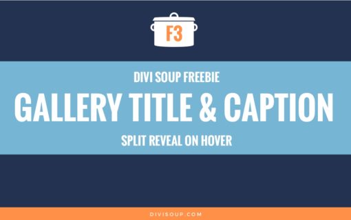 F3: Gallery Title & Caption Split Reveal on Hover