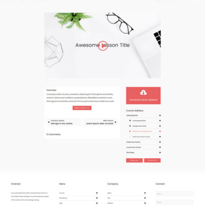 Emerson child theme for Divi & LifterLMS